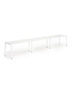 Dynamic Evolve Plus 1600mm Single Row 3 Person Desk White Top White Frame BE386