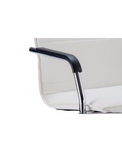 Echo Cantilever Chair White Soft Bonded Leather BR000038