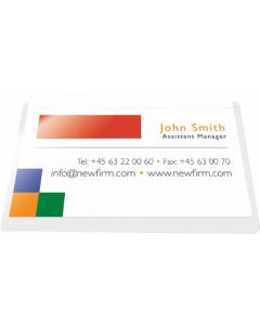 3L Business Card Pockets Polypropylene no Flap 60x95mm ( Pack 10)