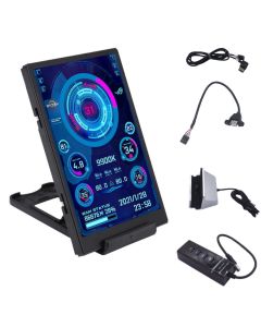 3.5 Inch IPS TYPE-C Secondary Screen CPU GPU RAM HDD Monitoring USB Display Freely AIDA64 for Mini ITX Case Support Raspberry Pi With RGB Breathing Light Optional Accessories