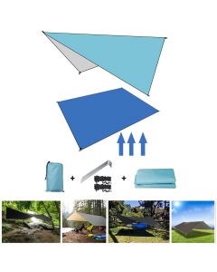 Outdoor Moisture-proof Tent Shelter 210D Oxford Fabric Ultralight Folding Awning Tarp Hammock Camping Travel Rain Sunshade Picnic Mat