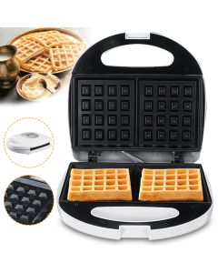 2 Type Electric Panini Press Sandwich Waffles Maker Grill Cake Panini Pancake Machine + Nonstick Grids Home Kitchen Breakfast Tool Gifts