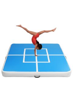 78.74x78.74x5.9inch Inflatable Gym Air Track Gymnastics Mat Tumbling Training Exercise Practice Airtrack Pad