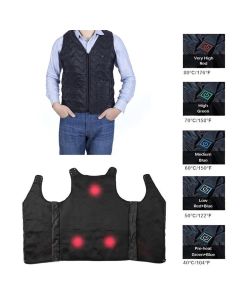 Outdoor Men Winter Cycling Vest Rechargeable Heated Body Breathable Warm Jacket