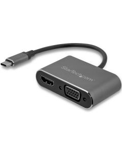 USB-C to VGA and HDMI Adapter - 2-in-1 - 4K 30Hz - Space Grey