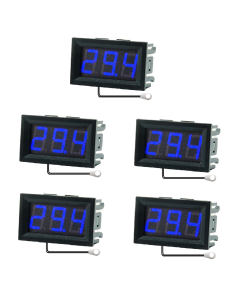 5Pcs 0.56 Inch Mini Digital LCD Indoor Convenient Temperature Sensor Meter Monitor Thermometer with 1M Cable -50-120 DC 5-12V