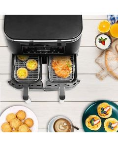 Air Fryer Grill Bakeware Stainless Steel Double Pot Accessories G-Type Roasting Pin Double-layer Grill Steam Rack