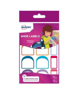 Avery Shoe Labels x8 Labels 15x30mm And x16 Labels 30x30mm White (Pack 24) - CHAUS12.UK