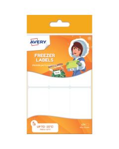 Avery UK Freezer Label with special low temperature adhesive up to -20 degrees C 63.5 x 33 mm White (Pack 24 Labels) - CONG24.UK