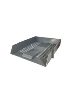 ValueX Essentials Letter Tray Stackable A4/Foolscap Portrait Grey - CP043YTGRY