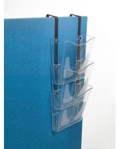 Deflecto Crystal Portrait A4 Wall Mounted Document Holder With Hanging Bracket (Pack 3) - CP081YTCRY