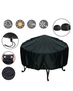 BBQ Gill Cover Waterproof UV Protector Gas Charcoal Burner Round Cover Outdoor Camping Picnic