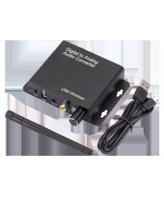 MnnWuu Digital Fiber Coaxial to Analog RAC AUX 3.5 Bluetooth 5.0 Receiver Signal Adapter Converter With USB Port for Headphone Speaker Audio U Disk