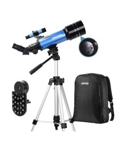 [US Direct] AOMEKIE 120X 70mm Refractor Astronomical Telescope with High Tripod for Kids Adults Astronomy Beginners