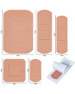 HypaPlast Pink Washproof Plasters Sterile and HypoAllergenic Assorted Sizes (Pack 100) - D9010