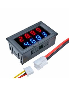 Geekcreit DC 100V 10A 0.28 Inch Mini Digital Voltmeter Ammeter 4 Bit 5 Wires Voltage Current Meter with LED Dual Display