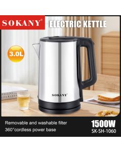SOKANY 1060 Electric Kettle 3L Household Automatic Power Off Stainless Steel Kettle