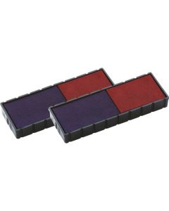Colop E/12/2 Replacement Stamp Pad Fits Mini-Dater S120/WD Blue/Red (Pack 2) - 107147