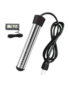GAMTOOCA 1500W Immersion Heater Electric Portable Bucket Heater Stainless-steel Cover Submersible Water Heater with Digital Thermometer for Inflatable Pool Bathtub,Basin, Fully Immersed While Using