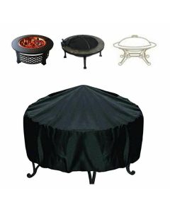 Outdoor Garden BBQ Grill Cover Rainproof Dustproof UV Resistant Round Grill Cover Round Table Protective Cover