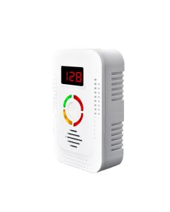 2-in-1 Carbon Monoxide Gas Detector Concentration Display Sound Light Alarming Troubleshooting Function Household Energy-saving Gas Leakage Prevention Composite Detector
