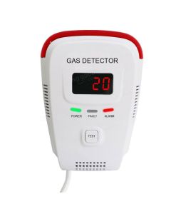 Voice Warning and Digital Display Plug-In Combustible Natural Gas Detector alarm Portable LPG LNG Ga