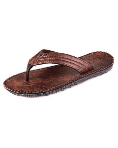 Men Leather Flip Flops Thick Bottom Comfortable Beach Can Be Immersed In Seawater Durable Shoes