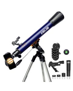[EU/US Direct] ESSLNB 525X Astronomical Telescope 70mm Telescopes with K4/10/20 Eyepieces for Adults Kids Beginners Erect-Image Refractor Telescope with Stainless Steel Tripod Phone Mount and Red Dot Finderscope