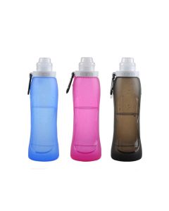 500ml Foldable Silicone Water Bottle Portable Folding Kettle For Cycling Outdoor Sports