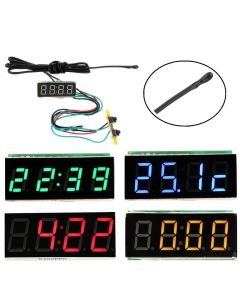 0.36 Inch 3-in-1 Time + Temperature + Voltage Meter Display with NTC DC7-30V Voltmeter Electronic Watch Clock Digital Tube