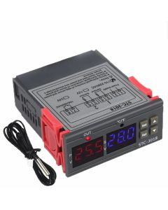 STC-3018 12V / 24V / 220V Digital Temperature Controller C/F Thermostat Relay 10A Heating/Cooling Thermoregulator with Dual LED Display