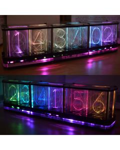 Geekcreit DIY Imitate Glow Clock Kit Full Color RGB Glow Tube Clock LED Music Spectrum Kit