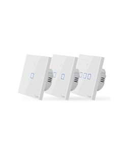 SONOFF T0 EU/US/UK AC 100-240V 1/2/3 Gang TX Series WIFI Wall Switch Smart Wall Touch Light Switch For Smart Home Work With Alexa Google Home