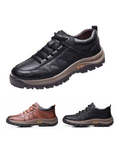 TENGOO Men's Casual Leather Shoes Classic Outdoor Sports Hiking Shoes Trekking Men's Footwear