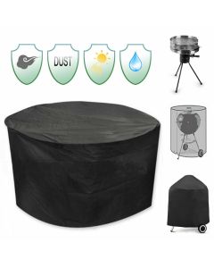 30inch Patio Round Pit Cover Waterproof UV Protector Grill BBQ Chair Table Shelter Black