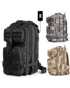 36L Outdoor Military Tactical Laptop USB  Backpack Waterproof 900D Oxford Rucksack Camping Hiking