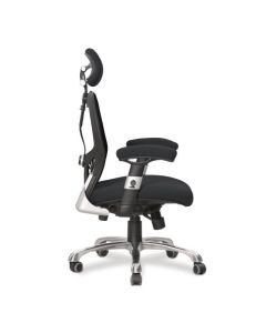 Nautilus Designs Ergo Luxury High Back Ergonomic Mesh Executive Operator Office Chair Black - Certified for 24 Hour Use - DPA/ERGO/KTAG/M