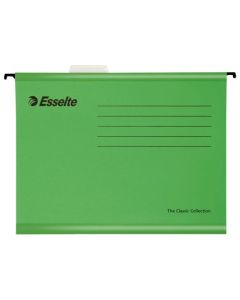 Esselte Classic Foolscap Suspension File Board 15mm V Base Green (Pack 25) 90337