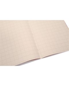 Rhino A4 Special Exercise Book 48 Page 12mm Squares S10 Red with Tinted Cream Paper S10 (Pack 10) - EX681260CV-2