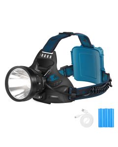 P70 LED Headlamp 90 Adjustable 4 Modes USB Rechargeable Professional Flashlight Spotlight Hunting Camping Fishing