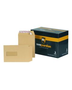New Guardian Pocket Envelope C5 Peel and Seal Window Power-Tac Easy Open 130gsm Manilla (Pack 250) - F26639