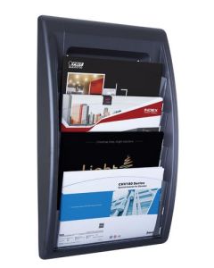 Fast Paper Oversized Quick Fit Wall Display Literature Holder Black - F406001