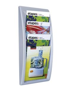 Fast Paper Quick Fit Wall Display Literature Holder A4 Silver - F406135