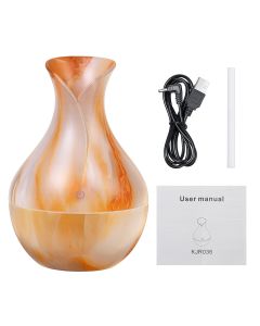 USB Ultrasonic Air Humidifier 7 Color Night Light Wood Grain Aromatherapy Essential Oil Diffuser