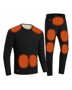 Outdoor Warm Clothing Heated for Riding Skiing Fishing Charging Via Heated Thermal Underwear Set