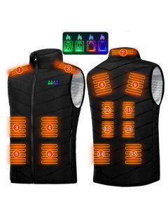 TENGOO HV-15 Heated Vest 15 Areas Heating USB Electric Thermal Clothing Winter Warm Vest Outdoor Heat Coat