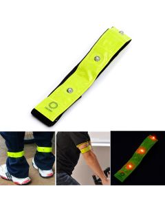 Safety Yellow Armband Light Reflective Bands Night Warning Riding Flashlight for Running Cycling Jogging Walking