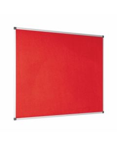 Bi-Office Maya Red Felt Noticeboard Aluminium Frame 1200x900mm - FA0546170