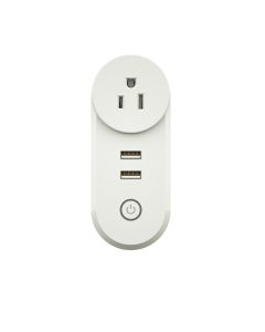 MoesHouse US Zig Bee Dual USB Smart WiFi Socket Plug App Remote Control Echo Plus Voice Control Work with Alexa Google Home