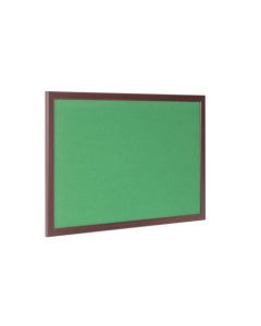 Bi-Office Earth-It Green Felt Noticeboard Cherry Wood Frame 2400x1200mm - FB8644653